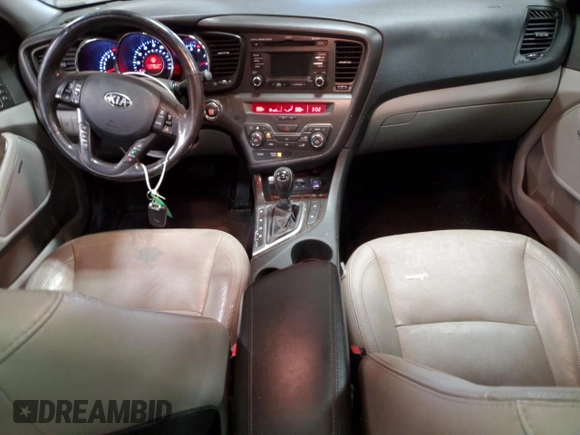 2013 Kia Optima EX z VIN 5XXGN4A73DG144469, wystawiony jako Copart lot #49736045 z przebiegiem 154 259 mil mil oraz Szkoda całkowita • Salvage title. Historia ofert i sprzedaży dostępna na DreamBid. Obrazek 8.