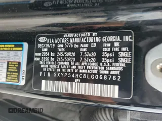 2020 Kia Telluride SX с VIN 5XYP54HC8LG068762, выставлен на аукционе Copart как лот 50559425 с пробегом 162 905 миль миль и Списание • Salvage title. История ставок и продаж доступна на DreamBid. Изображение 13.