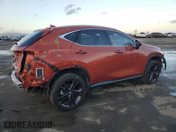 2022 Lexus NX with VIN JTJHKCFZ7N2008187, listed as a Copart auction lot 87308334 with 24,378 mi miles and Salvage Title. Bid and sale history available at carsss.com. Image 3.