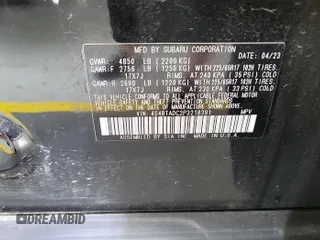 2023 Subaru Outback Premium z VIN 4S4BTADC2P3218391, wystawiony jako IAAI lot #42587465 z przebiegiem 66 633 mil mil oraz . Historia ofert i sprzedaży dostępna na DreamBid. Obrazek 1.