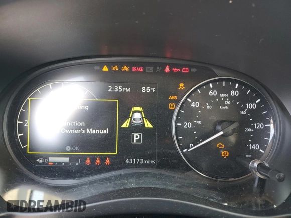 2022 Nissan Kicks SV with VIN 3N1CP5CV7NL491953, listed as a Copart auction lot 50599755 with 43,173 mi miles and Salvage Title. Bid and sale history available at DreamBid. Image 9.
