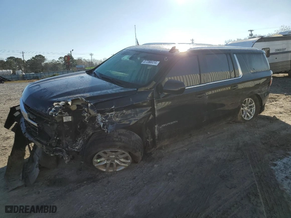 2021 Chevrolet Suburban LT with VIN 1GNSCCKD2MR241472, listed as a Copart auction lot 87280424 with 83,346 mi miles and Salvage Title. Bid and sale history available at carsss.com. Image 1.