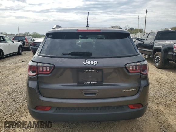 2018 Jeep Compass Sport with VIN 3C4NJCAB7JT136974, listed as a Copart auction lot 50920255 with 107,557 mi miles and Non Repairable. Bid and sale history available at carsss.com. Image 6.