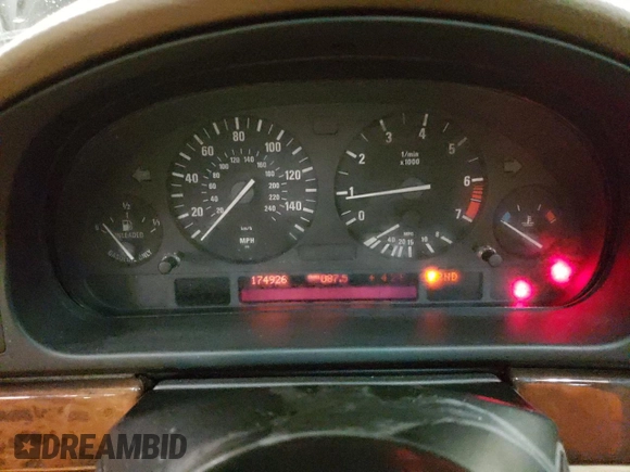 2003 BMW 5 Series 525iAT with VIN WBADS43443GE11057, listed as a Copart auction lot 44243155 with 174,926 mi miles and Salvage Title. Bid and sale history available at carsss.com. Image 9.