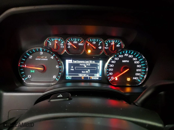 2015 Chevrolet Silverado 1500 LTZ with VIN 3GCUKSEJ5FG446111, listed as a Copart auction lot 89320835 with 164,191 mi miles and Salvage Title. Bid and sale history available at carsss.com. Image 9.