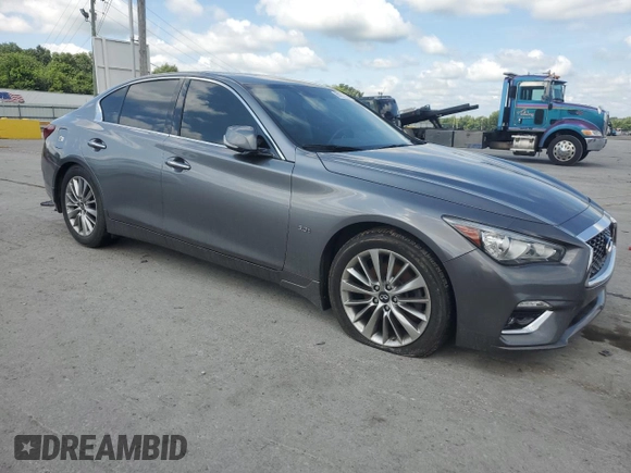 2018 Infiniti Q50 Luxe with VIN JN1EV7AR2JM610413, listed as a Copart auction lot 65222265 with 111,670 mi miles and Clean title. Bid and sale history available at DreamBid. Image 4.