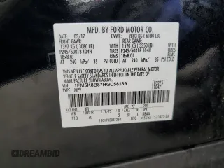 2017 Ford Explorer с VIN 1FM5K8B87HGC58189, выставлен на аукционе Copart как лот 55629625 с пробегом 164 889 миль миль и Списание • Salvage title. История ставок и продаж доступна на DreamBid. Изображение 13.