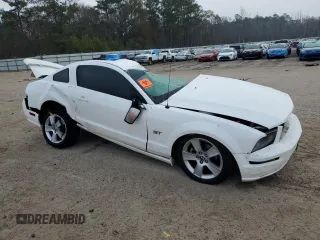 2006 Ford Mustang GT Deluxe with VIN 1ZVHT82H665248483, listed as a Copart auction lot 43163155 with 0 mi miles and Salvage Title. Bid and sale history available at carsss.com. Image 4.