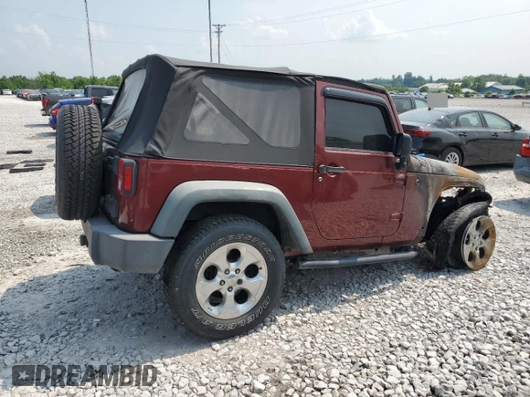 2008 Jeep Wrangler X with VIN 1J4FA24118L538510, listed as a Copart auction lot 59258615 with Not provided miles and Salvage title. Bid and sale history available at DreamBid. Image 3.