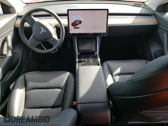 2020 Tesla Model 3 Long Range with VIN 5YJ3E1EB0LF735078, listed as a Copart auction lot 48423235 with 35,306 mi miles and Salvage Title. Bid and sale history available at carsss.com. Image 8.