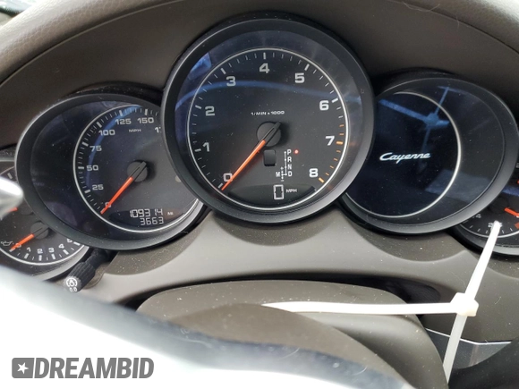 2016 Porsche Cayenne with VIN WP1AA2A26GLA03540, listed as a Copart auction lot 49517665 with 109,314 mi miles and Salvage Title. Bid and sale history available at carsss.com. Image 9.