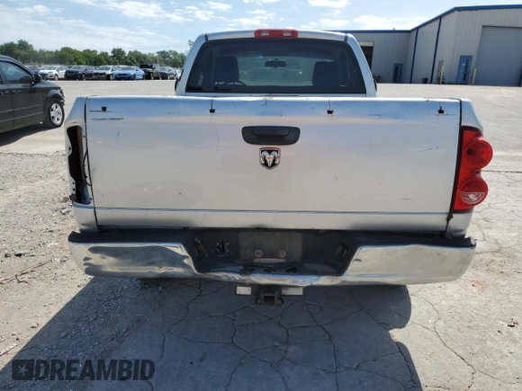 2008 Dodge 1500 ST with VIN 1D7HA16K68J170535, listed as a Copart auction lot 54376044 with 106,178 mi miles and Salvage Title. Bid and sale history available at DreamBid. Image 6.