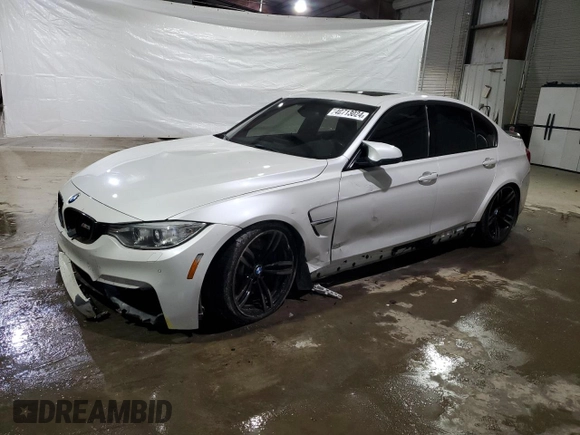 2016 BMW M3 with VIN WBS8M9C5XG5D30188, listed as a Copart auction lot 40713024 with 93,094 mi miles. Bid and sale history available at carsss.com. Image 1.