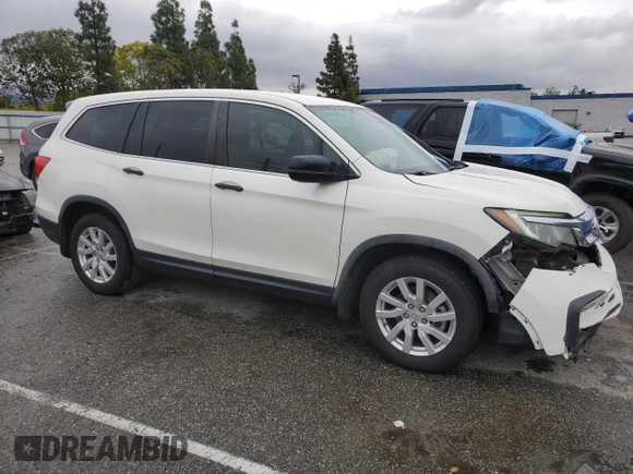 2019 Honda Pilot LX with VIN 5FNYF5H12KB015096, listed as a Copart auction lot 48802345 with 94,445 mi miles and Salvage Title. Bid and sale history available at DreamBid. Image 4.