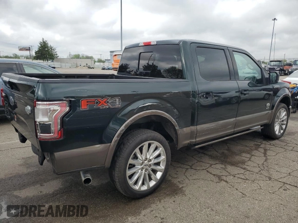 2015 Ford F-150 XLT with VIN 1FTEW1EGXFFC82332, listed as a Copart auction lot 55688605 with 127,679 mi miles and Salvage Title. Bid and sale history available at carsss.com. Image 3.