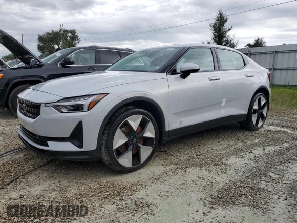 2023 Polestar 2 with VIN YSMEG3KA8PL134129, listed as a Copart auction lot 74186224 with 0 mi miles and Non Repairable. Bid and sale history available at carsss.com. Image 1.