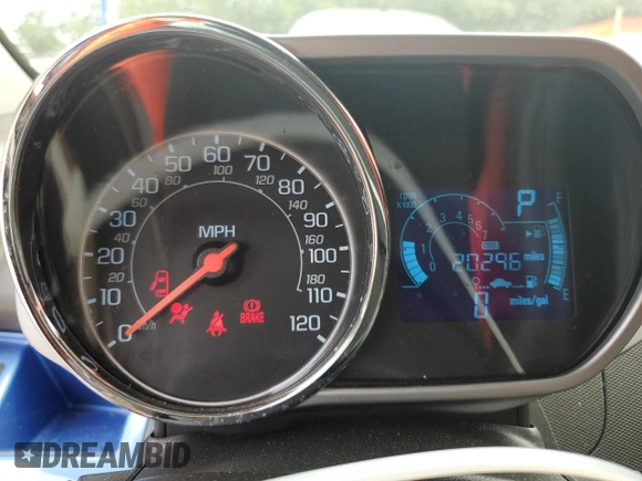 2015 Chevrolet Spark LS with VIN KL8CB6S96FC711594, listed as a Copart auction lot 55144845 with 20,296 mi miles and Salvage Title. Bid and sale history available at DreamBid. Image 9.