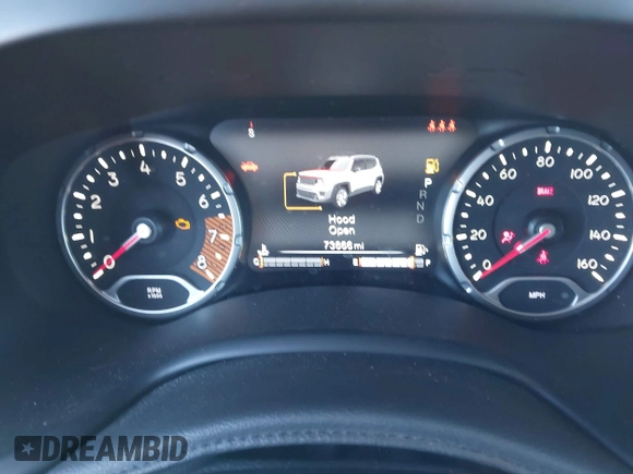 2019 Jeep Renegade Trailhawk with VIN ZACNJBC18KPK06583, listed as a IAAI auction lot 41733020 with 73,666 mi miles and . Bid and sale history available at DreamBid. Image 7.
