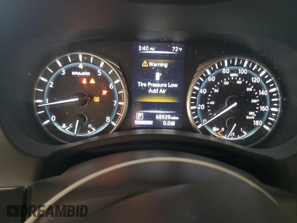 2018 Infiniti Q50 2.0t LUXE with VIN JN1CV7AP1JM241095, listed as a Copart auction lot 41470445 with 68,929 mi miles and Salvage Title. Bid and sale history available at carsss.com. Image 9.