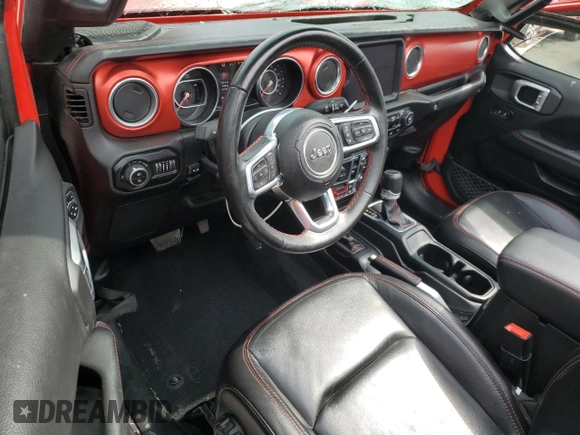 2020 Jeep Gladiator Rubicon z VIN 1C6JJTBG4LL167159, wystawiony jako Copart lot #54992395 z przebiegiem 73 906 mil mil oraz Szkoda całkowita • Salvage title. Historia ofert i sprzedaży dostępna na DreamBid. Obrazek 8.
