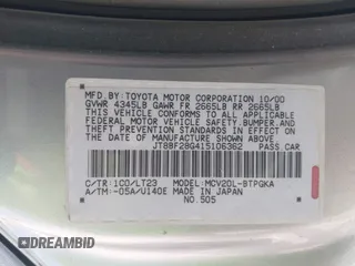 2001 Lexus ES 300 с VIN JT8BF28G415106362, выставлен на аукционе IAAI как лот 42479365 с пробегом 222 051 миль миль и . История ставок и продаж доступна на DreamBid. Изображение 9.