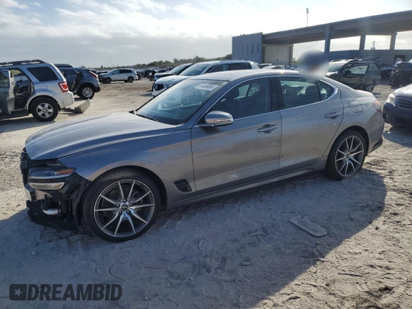 2022 Genesis G70 2.0T with VIN KMTG34TA3NU101875, listed as a Copart auction lot 84599834 with 20,997 mi miles and Salvage Title. Bid and sale history available at DreamBid. Image 1.