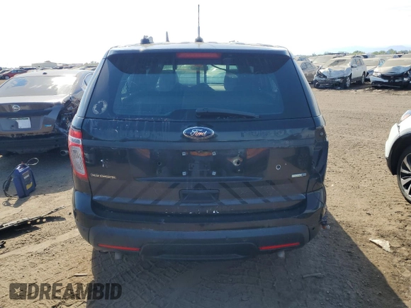 2013 Ford Utility Police Interceptor with VIN 1FM5K8AR6DGA63897, listed as a Copart auction lot 73133274 with 0 mi miles and Clean Title. Bid and sale history available at carsss.com. Image 6.