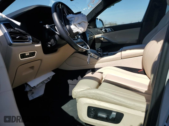 2021 BMW X6 xDrive40i with VIN 5UXCY6C08M9E54309, listed as a Copart auction lot 48545025 with 0 mi miles and Salvage Title. Bid and sale history available at carsss.com. Image 7.