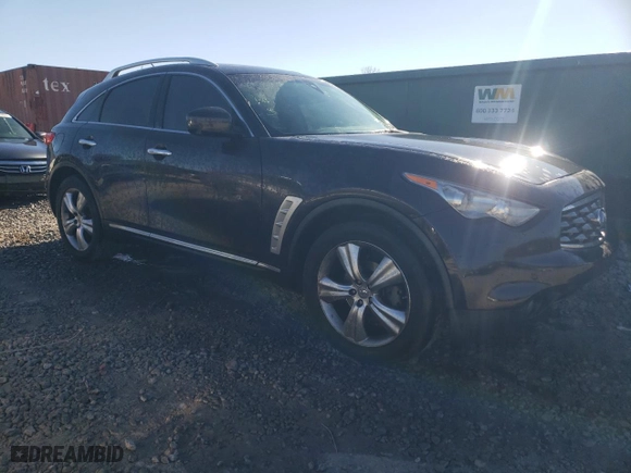 2009 Infiniti FX35 with VIN JNRAS18W99M154743, listed as a Copart auction lot 42020535 with 196076 miles and Salvage Title. Bid and sale history available at carsss.com. Image 4.