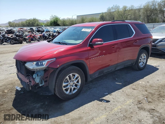 2018 Chevrolet Traverse LT Cloth with VIN 1GNERGKW6JJ242459, listed as a Copart auction lot 58420105 with 98,586 mi miles and Salvage title. Bid and sale history available at DreamBid. Image 1.