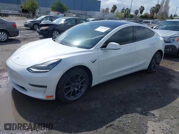 2020 Tesla Model 3 Long Range with VIN 5YJ3E1EB6LF619528, listed as a IAAI auction lot 41937430 with 70,327 mi miles. Bid and sale history available at carsss.com. Image 18.
