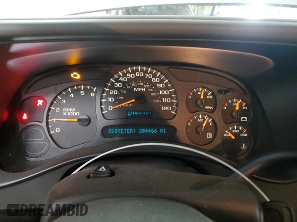 2004 Chevrolet Silverado 1500 with VIN 1GCEK19T14Z145388, listed as a Copart auction lot 44710815 with 204,466 mi miles and Clean Title. Bid and sale history available at DreamBid. Image 9.