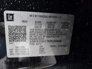 2019 GMC Yukon XL SLT with VIN 1GKS1GKC7KR155668, listed as a IAAI auction lot 41751792 with 163,537 mi miles. Bid and sale history available at carsss.com. Image 9.