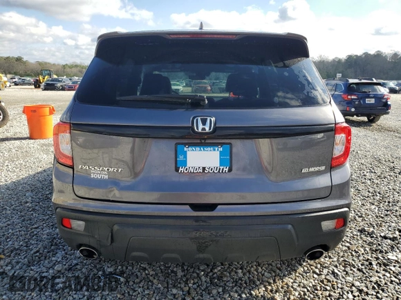 2019 Honda Passport EX-L with VIN 5FNYF7H5XKB001901, listed as a Copart auction lot 87186504 with 93,540 mi miles and Salvage Title. Bid and sale history available at carsss.com. Image 6.