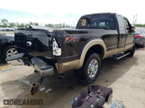 2013 Ford F-250 XL with VIN 1FT7X2B6XDEA50985, listed as a Copart auction lot 53409724 with 104,965 mi miles and Salvage Title. Bid and sale history available at DreamBid. Image 3.