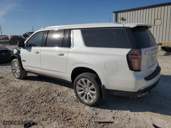 2023 Chevrolet Suburban Premier with VIN 1GNSCFKD2PR106790, listed as a Copart auction lot 46873635 with 31,972 mi miles and Salvage Title. Bid and sale history available at carsss.com. Image 2.