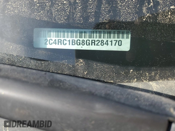 2016 Chrysler Town & Country Touring with VIN 2C4RC1BG8GR284170, listed as a Copart auction lot 49133465 with 135,478 mi miles and Salvage Title. Bid and sale history available at carsss.com. Image 14.