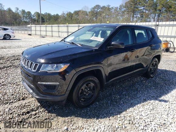 2018 Jeep Compass Sport with VIN 3C4NJCAB0JT462809, listed as a Copart auction lot 49535175 with 79,164 mi miles and Salvage Title. Bid and sale history available at carsss.com. Image 1.