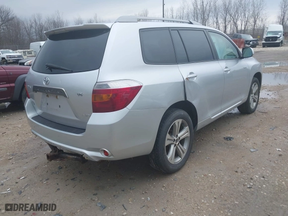 2009 Toyota Highlander Sport with VIN JTEES43A892149040, listed as a IAAI auction lot 42051030 with 175,983 mi miles. Bid and sale history available at carsss.com. Image 4.