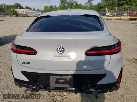 2022 BMW X4 xDrive30i with VIN 5UX33DT0XN9K76582, listed as a Copart auction lot 58791353 with 0 mi miles. Bid and sale history available at carsss.com. Image 6.