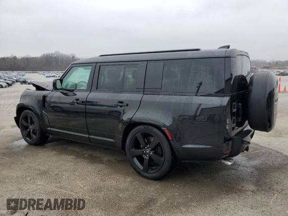 2025 Land Rover Defender with VIN SALEWFFE9S2369515, listed as a Copart auction lot 43980615 with 6,363 mi miles and Salvage title. Bid and sale history available at DreamBid. Image 2.