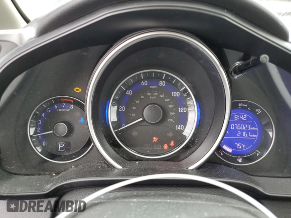 2016 Honda Fit EX-L with VIN JHMGK5H91GS009330, listed as a Copart auction lot 47694185 with 76,023 mi miles and Salvage title. Bid and sale history available at DreamBid. Image 9.