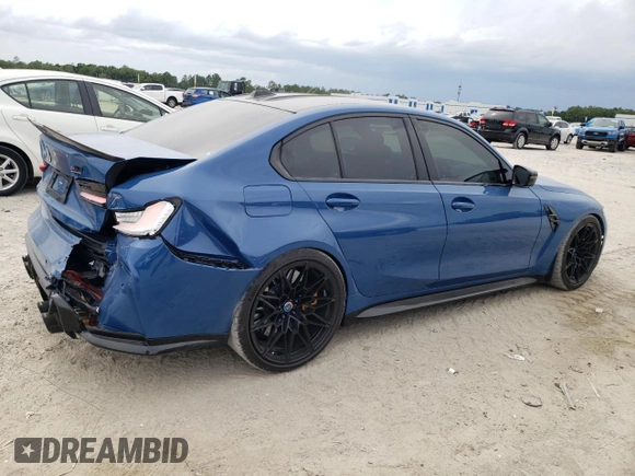 2023 BMW M3 Competition xDrive with VIN WBS43AY07PFP17918, listed as a Copart auction lot 58379405 with 11,581 mi miles and Salvage title. Bid and sale history available at DreamBid. Image 3.