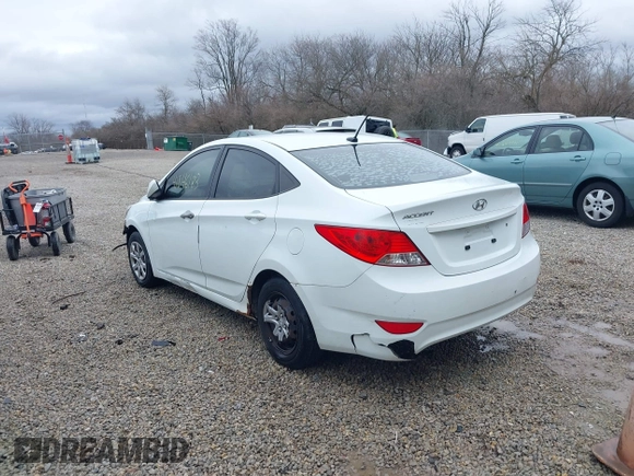 2012 Hyundai Accent GLS with VIN KMHCT4AE8CU207332, listed as a IAAI auction lot 41846183 with 163,190 mi miles. Bid and sale history available at carsss.com. Image 3.