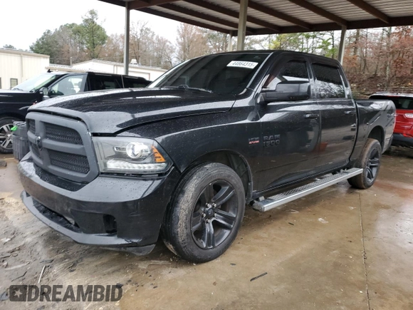 2016 Ram 1500 Sport with VIN 1C6RR6MT1GS297970, listed as a Copart auction lot 44864315 with 259,383 mi miles and Salvage Title. Bid and sale history available at carsss.com. Image 1.
