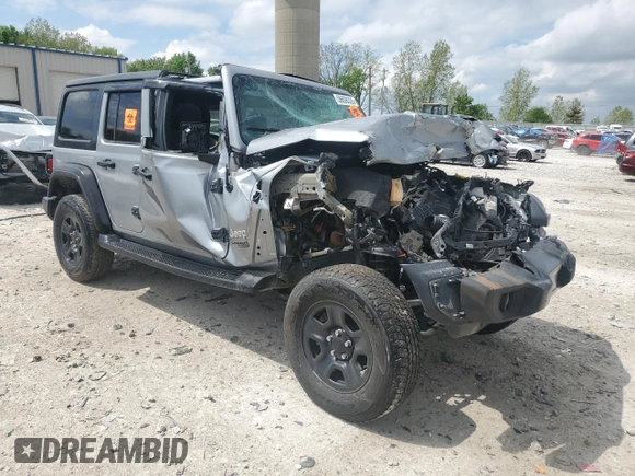 2018 Jeep Wrangler Unlimited Sport z VIN 1C4HJXDG6JW258540, wystawiony jako Copart lot #56636335 z przebiegiem Nie podano mil oraz Czysty tytuł • Clean title. Historia ofert i sprzedaży dostępna na DreamBid. Obrazek 4.