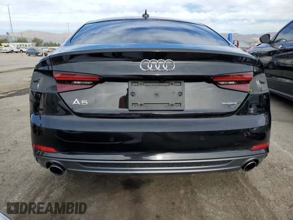2019 Audi A5 Sportback Premium Plus with VIN WAUENCF57KA017495, listed as a Copart auction lot 77611653 with 38,822 mi miles. Bid and sale history available at carsss.com. Image 6.