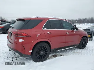 2022 Mercedes-Benz GLE 350 with VIN 4JGFB4KB5NA586900, listed as a Copart auction lot 44856935 with 57,953 mi miles and Salvage title. Bid and sale history available at DreamBid. Image 3.