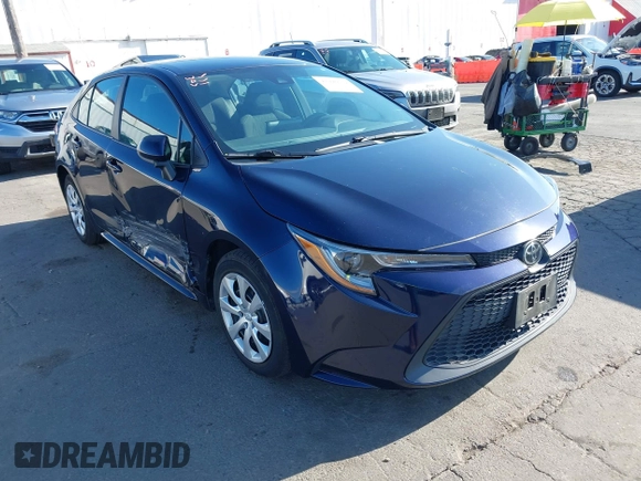 2021 Toyota Corolla LE with VIN 5YFEPMAE4MP210485, listed as a IAAI auction lot 42096039 with 50,398 mi miles. Bid and sale history available at carsss.com. Image 1.