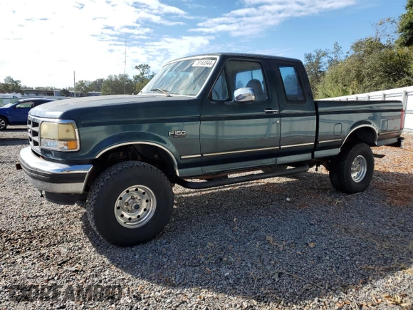 1995 Ford F-150 with VIN 1FTEX14H6SKA61500, listed as a Copart auction lot 79183944 with 0 mi miles and Salvage Title. Bid and sale history available at carsss.com. Image 1.